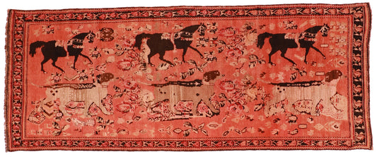 4.4 x 10.10 - Shirvan Wool Geometric Rectangle - Hand Woven Rug - 10153