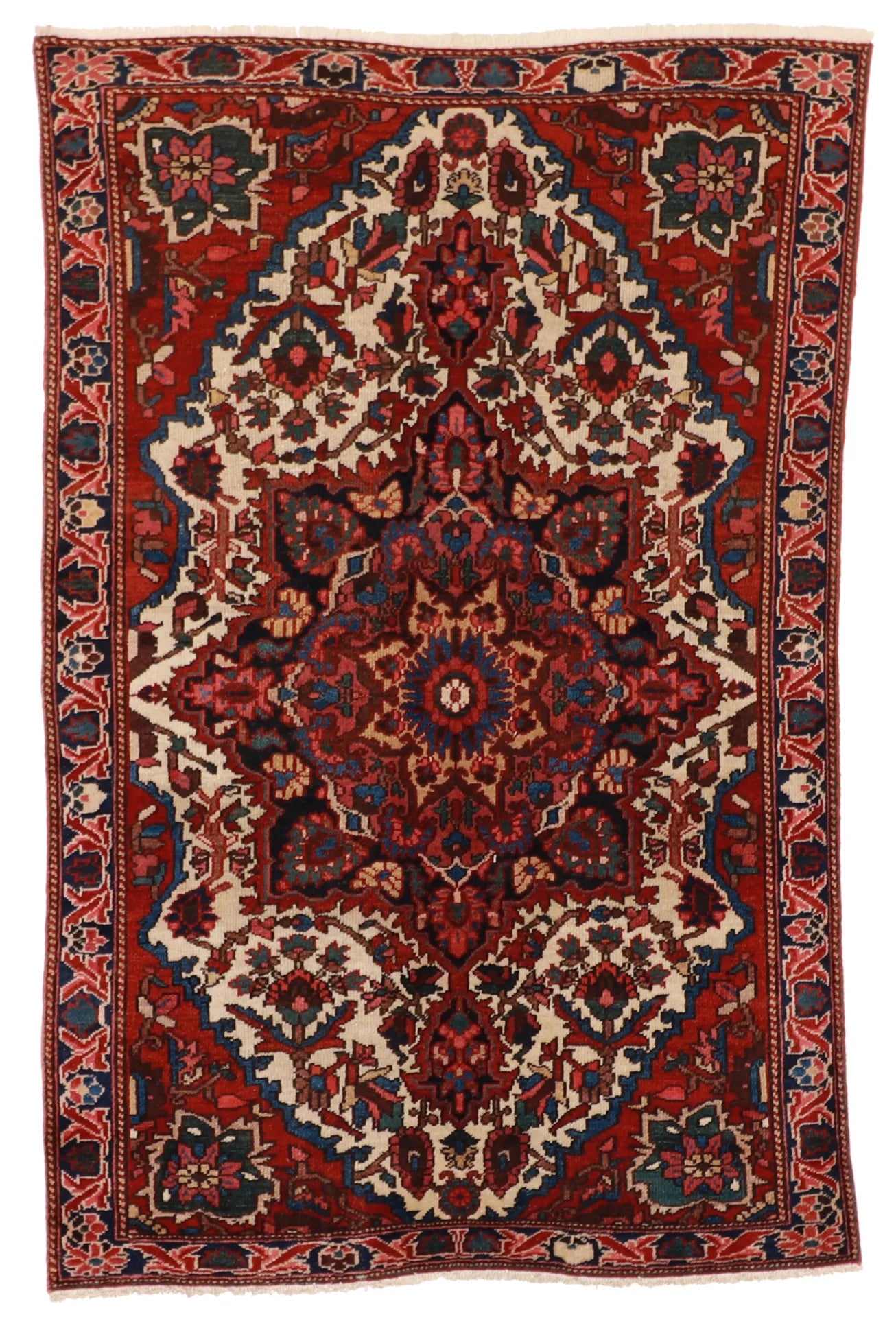 4.4 x 6.7 - Bakhtiarie Wool Traditional Rectangle - Finest Hand-Knotted Quality Wool — 12944