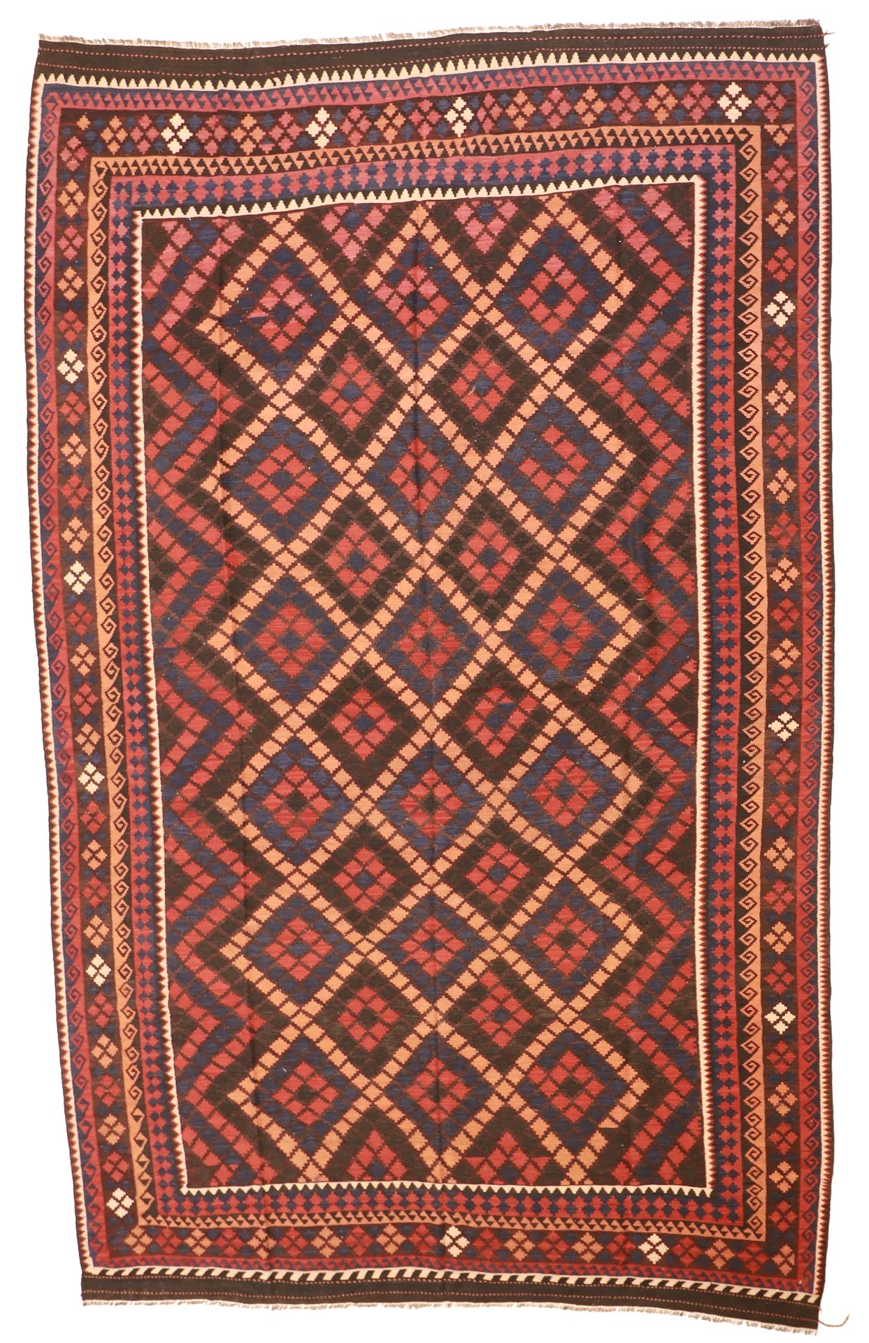 8.3 x 13.1 - Kilim Wool Modern Rectangle - Finest Hand-Knotted Quality Wool — 13155