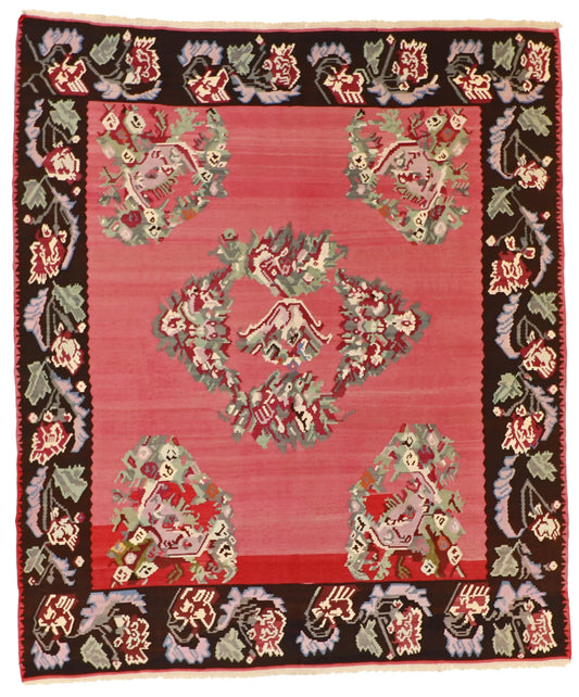 8.8 x 10 - Besarabian Wool All Over Rectangle - Finest Hand-Made Quality Wool - 14902