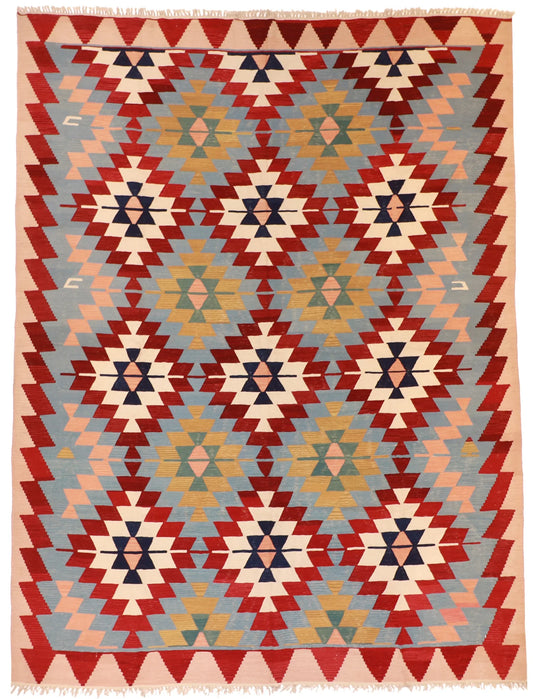 9.3 x 13.2 - Besarabian Wool All Over Rectangle - Finest Hand-Made Quality Wool — 14926