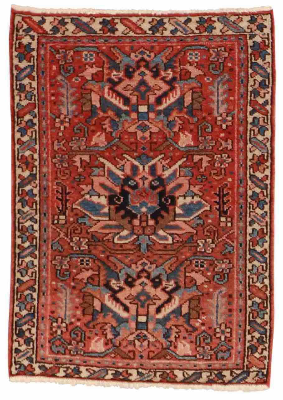 1.11 x 2.8 - Karajeh Wool Rectangle - Finest Hand-Knotted Quality Wool - Antique — 24953