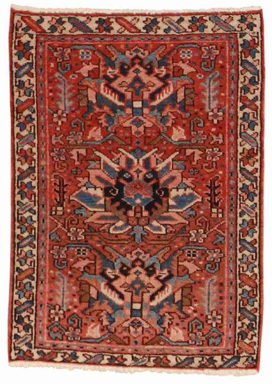 1.11 x 2.8 - Karajeh Wool Rectangle - Finest Hand-Knotted Quality Wool - Antique — 24953