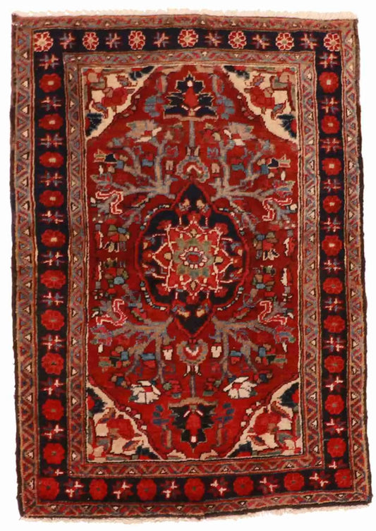 2 x 4.2 - Heriz Wool All Over Rectangle - Finest Hand-Knotted Quality Wool - 24996