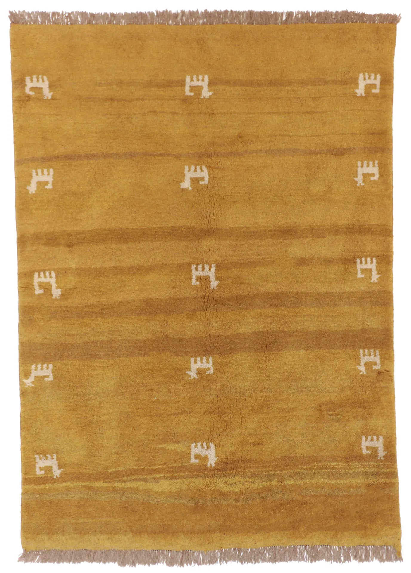 5.5 x 7.8 - Gabbeh Wool Traditional Rectangle - Finest Hand-Knotted Quality Wool — 26564