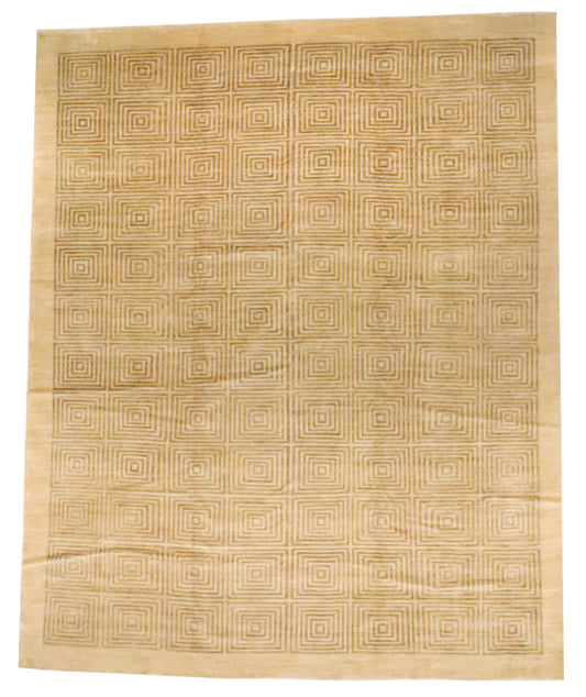 12 x 14.10 - Modern Fine/Wool All Over Rectangle - Finest Hand-Knotted Quality Wool — 50209