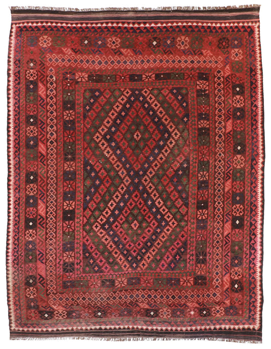 8.7 x 10 - Kilim Wool All Over Rectangle - Finest Hand-Made Quality Wool - 50933