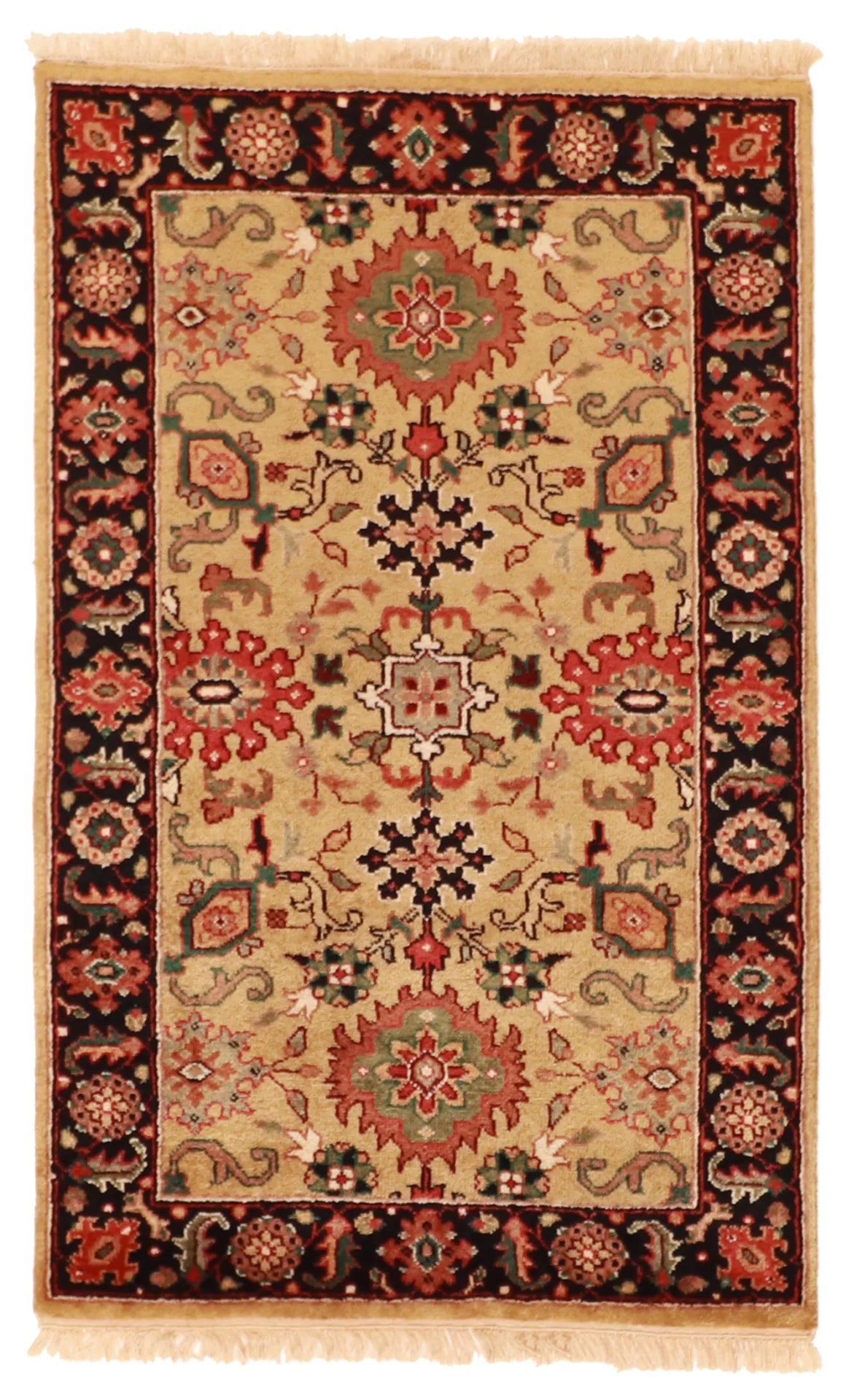 3 x 4.10 - Mahal Wool All Over Rectangle - Finest Hand-Knotted Quality Wool — 51225