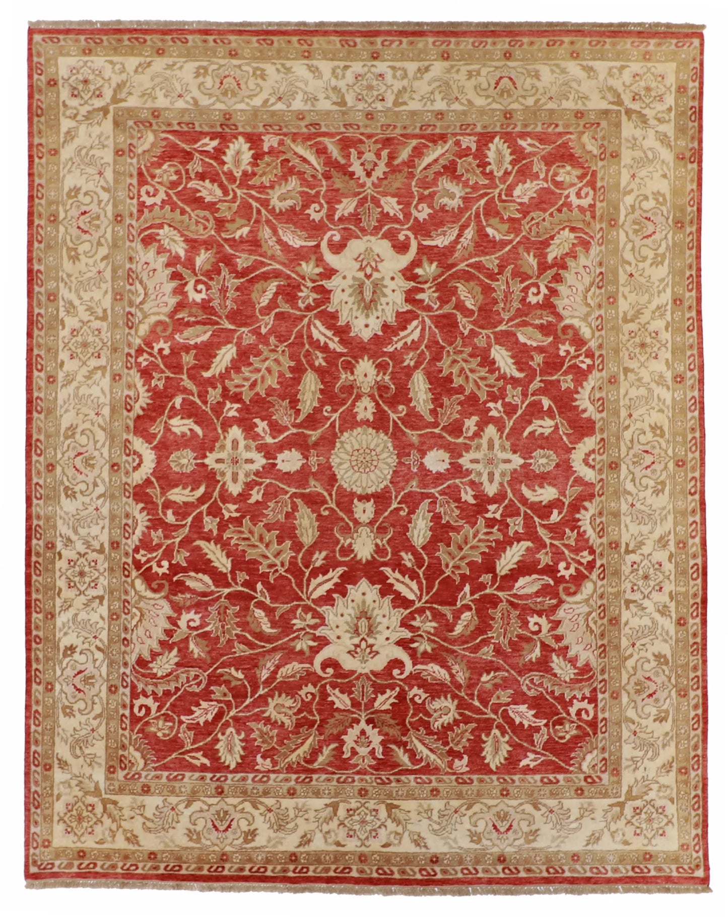 8 x 10.1 - Frahan Wool Traditional Rectangle - Finest Hand-Knotted Quality Wool — 51308