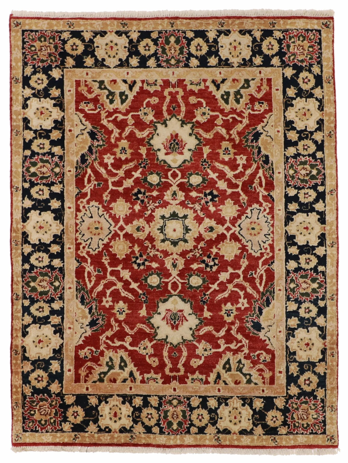 W 4.7 - L 6.6 - Mahal Fine All Over Rectangle - Hand Woven Rug - 51333