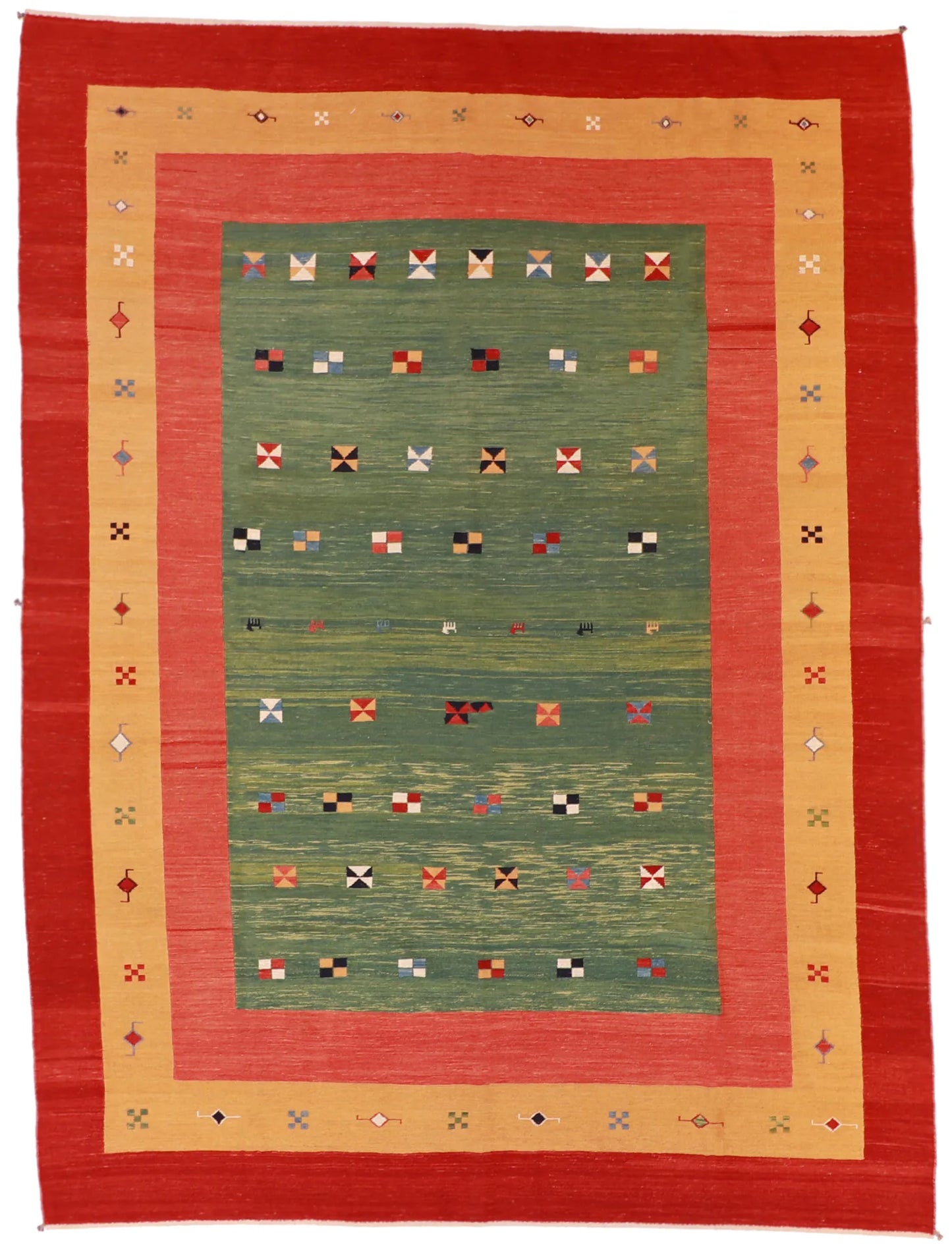 8.8 x 11.6 - Sumak Wool Modern Rectangle - Finest Hand-Knotted Quality Wool — 52152
