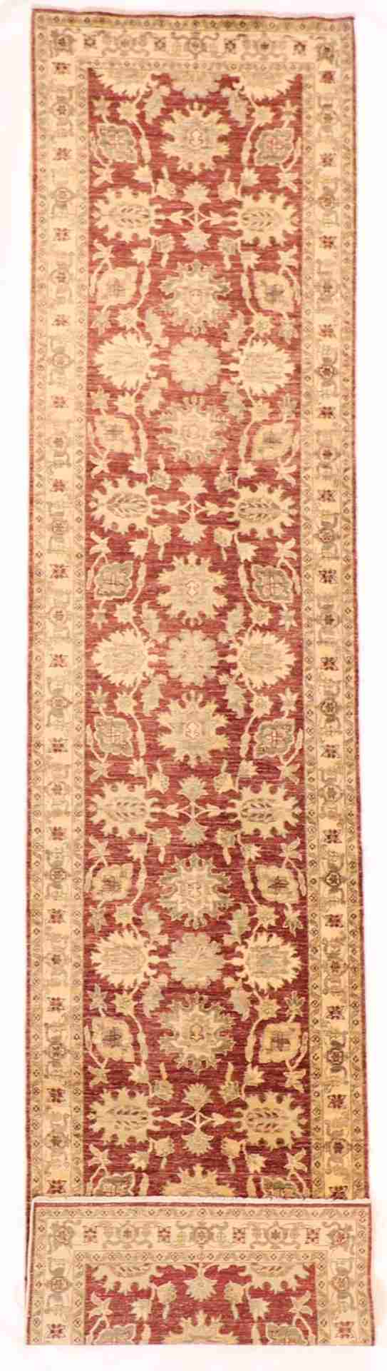 W 3.1 - L 13.8 - Sultan Abad Fine All Over Rectangle - Finest Hand-Knotted Quality Wool - 52405