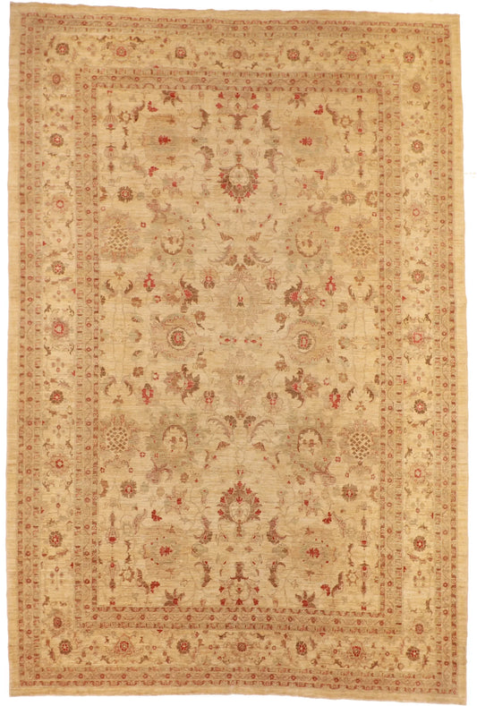 10 x 15 - Mahal Fine/Wool All Over Rectangle - Finest Hand-Knotted Quality Wool — 52463