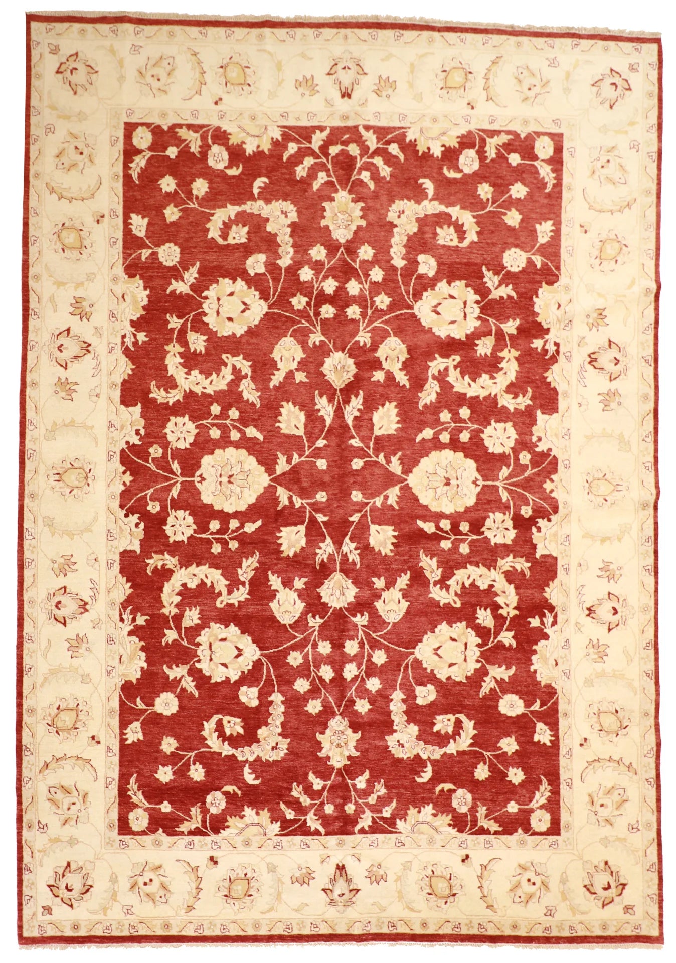 10 x 14.4 - Frahan Fine/Wool All Over Rectangle - Finest Hand-Knotted Quality Wool — 52587