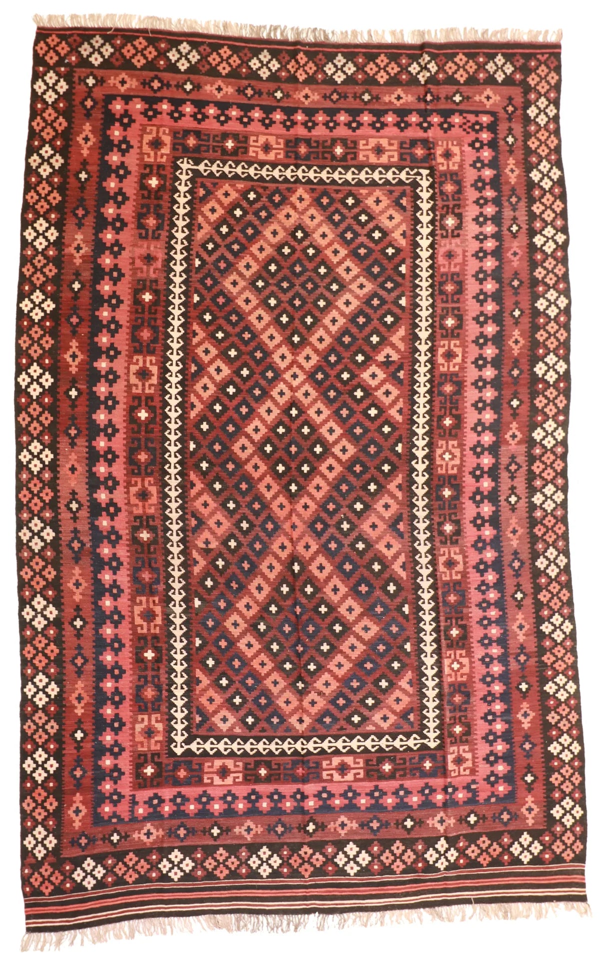 8 x 12.7 - Kilim Fine All Over Rectangle - Finest Hand-Made Quality Wool — 52986