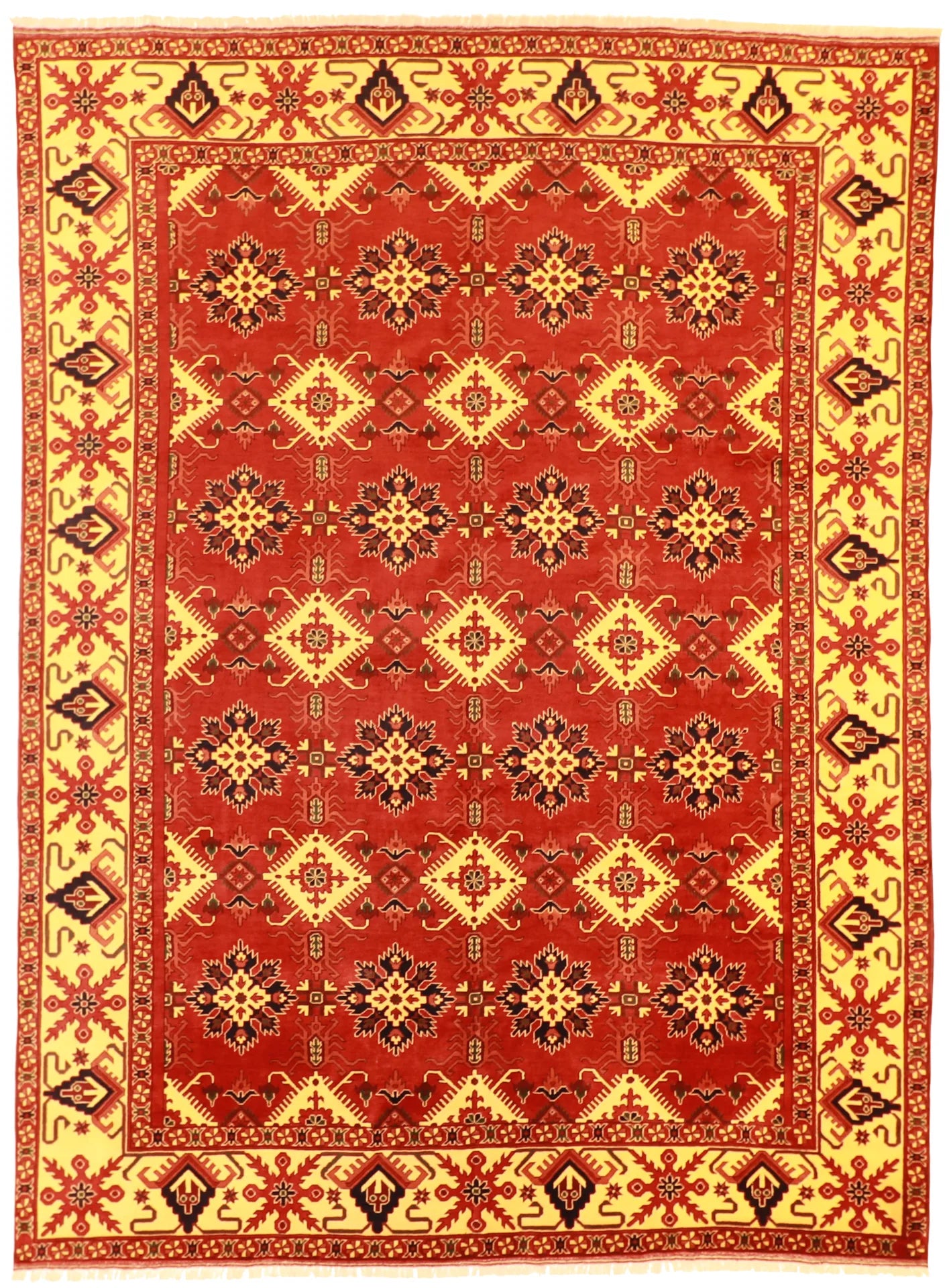 10 x 13.3 - Kazak Wool Traditional Rectangle - Finest Hand-Knotted Quality Wool — 53533
