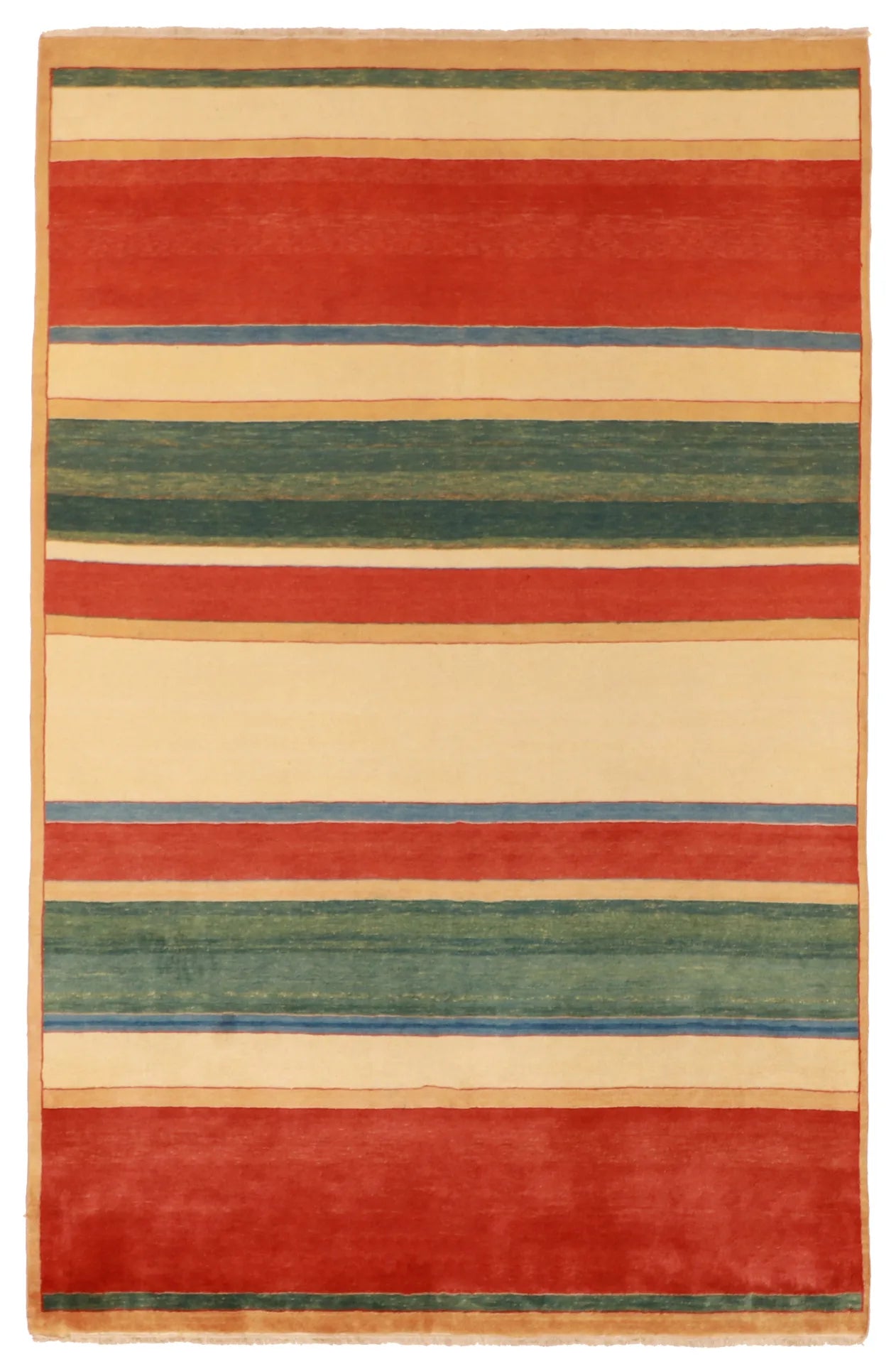 W 4.7 - L 7.1 - Choba Wool Contemporary Rectangle - Finest Hand-Knotted Quality Wool - 54134