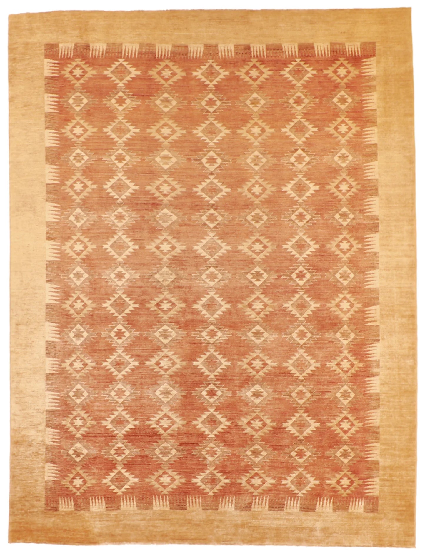 8.8 x 11.4 - Western Wool Navajo Rectangle - Hand Woven Rug — 54437