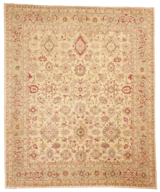 W 8.2 - L 9.9 - Malayer Wool All Over Rectangle - Hand Woven Rug - 54640