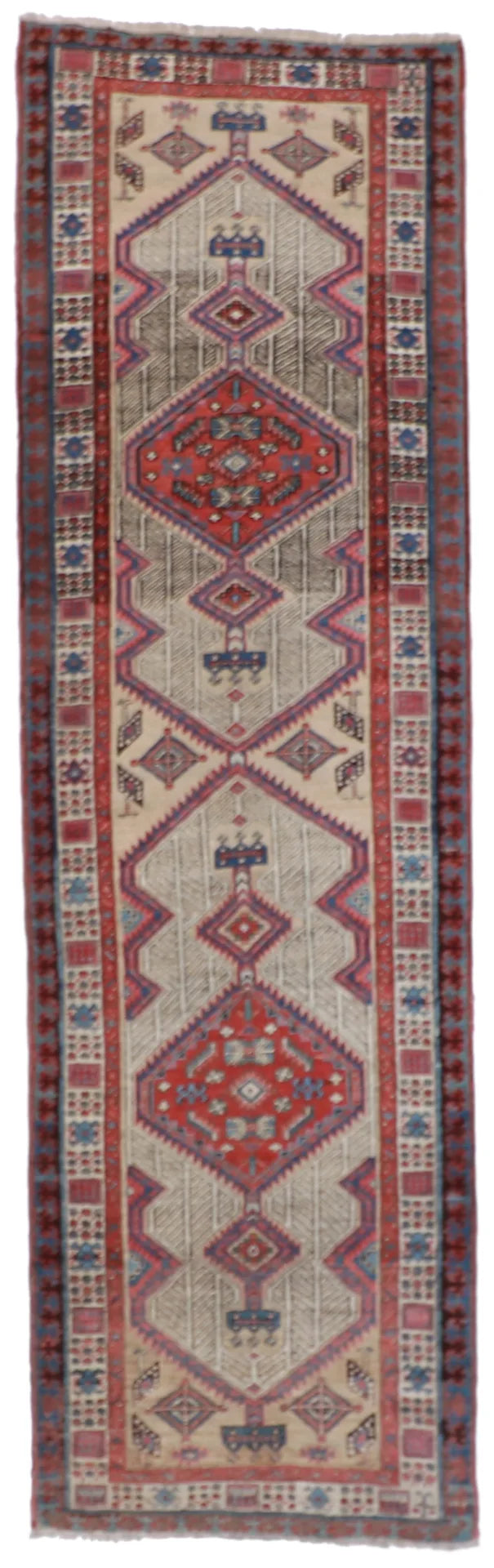 3 x 10.2 - Sarab Wool Geometric Rectangle - Finest Hand-Knotted Quality Wool — 55241