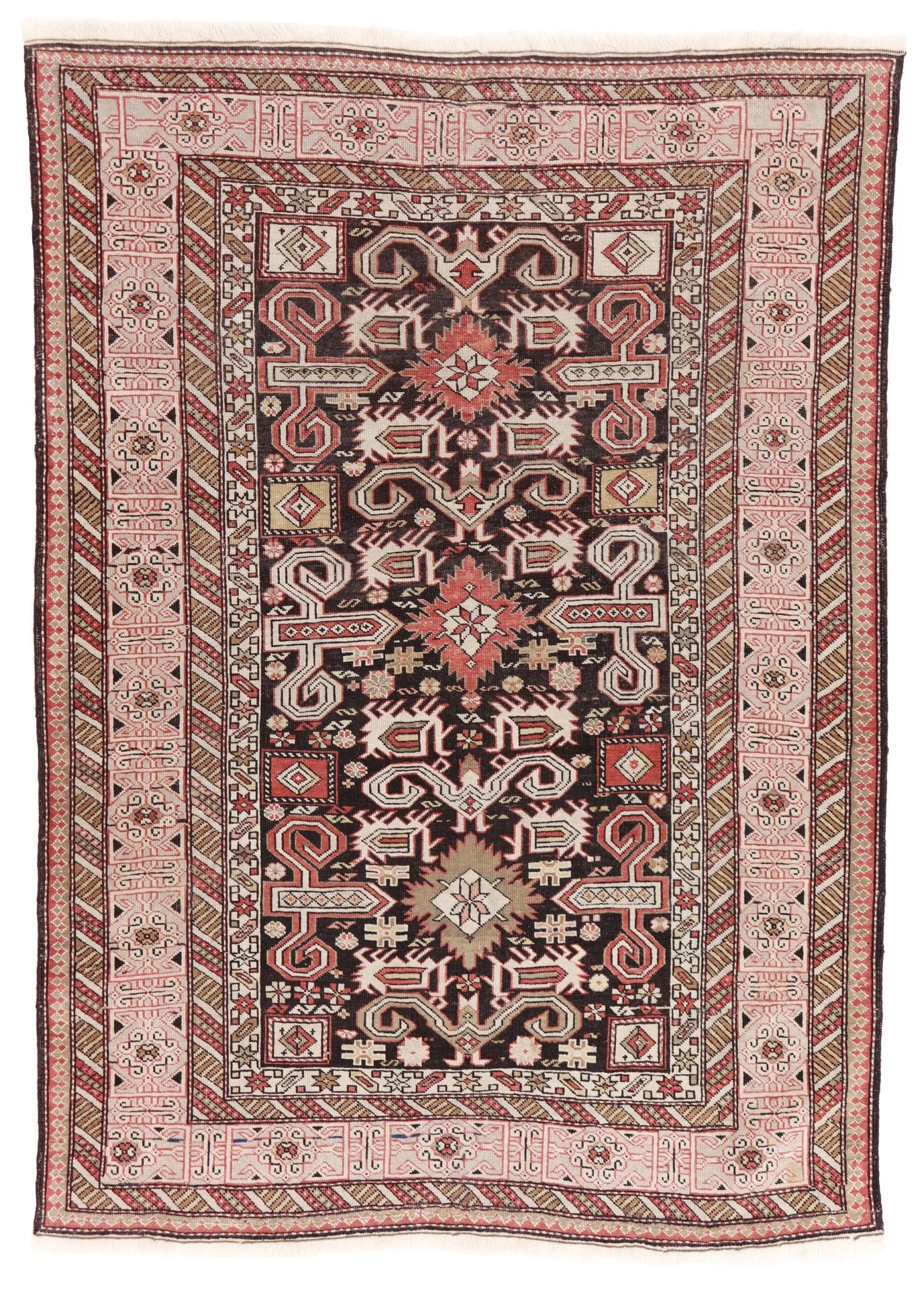 3.8 x 5 - Bijar Fine/Wool All Over Rectangle - Finest Hand-Knotted Quality Wool — 55257