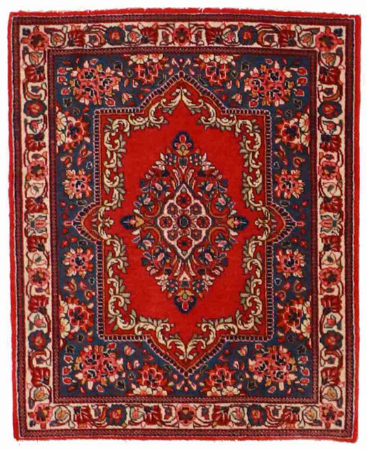 2 x 2.7 - Joshan Floral Rectangle - Finest Hand-Knotted Quality Wool — 55696