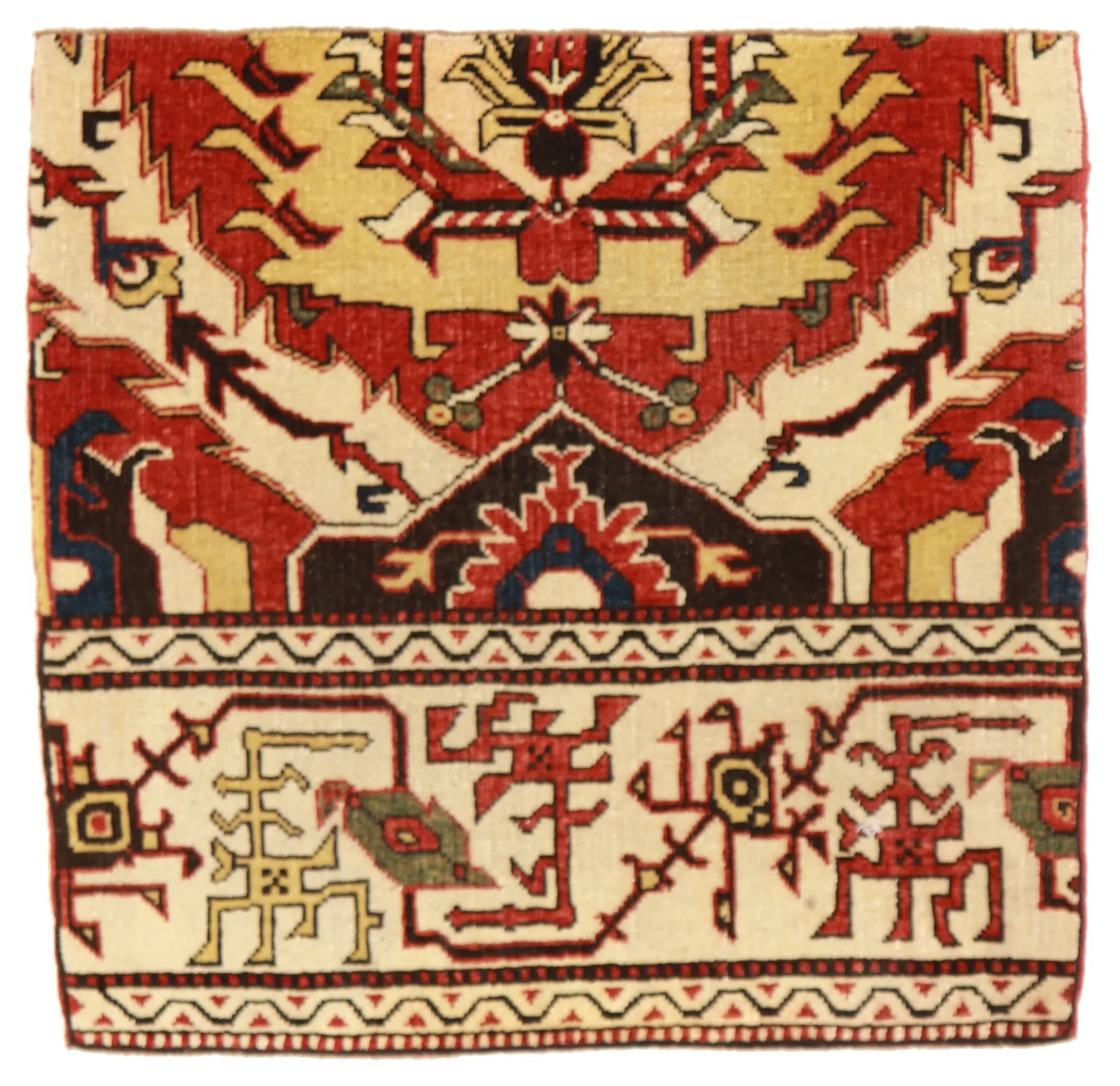 2 x 2.10 - Zeigler Wool All Over Square - Finest Hand-Knotted Quality Wool — 55715