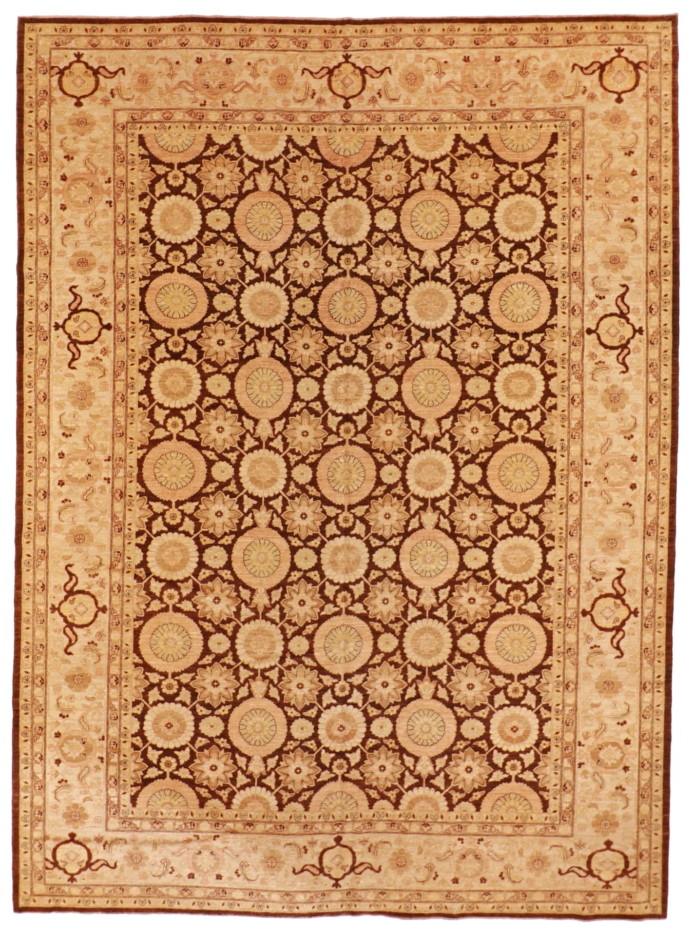 10.10 x 13.10 - Veramin Fine All Over Rectangle - Finest Hand-Knotted Quality Wool — 56218