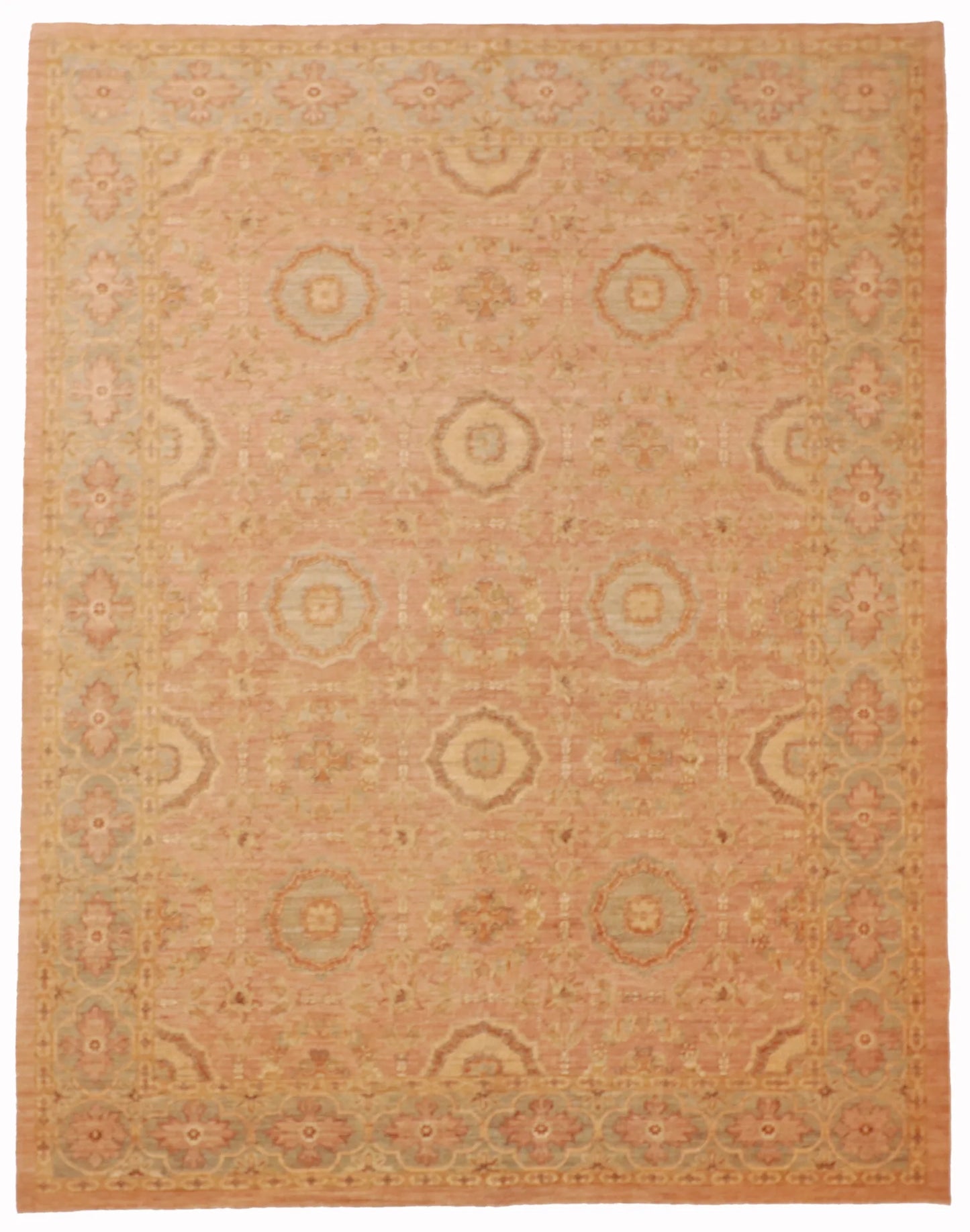 9.3 x 11.9 - Oushak Fine All Over Rectangle - Hand Woven Rug — 56242