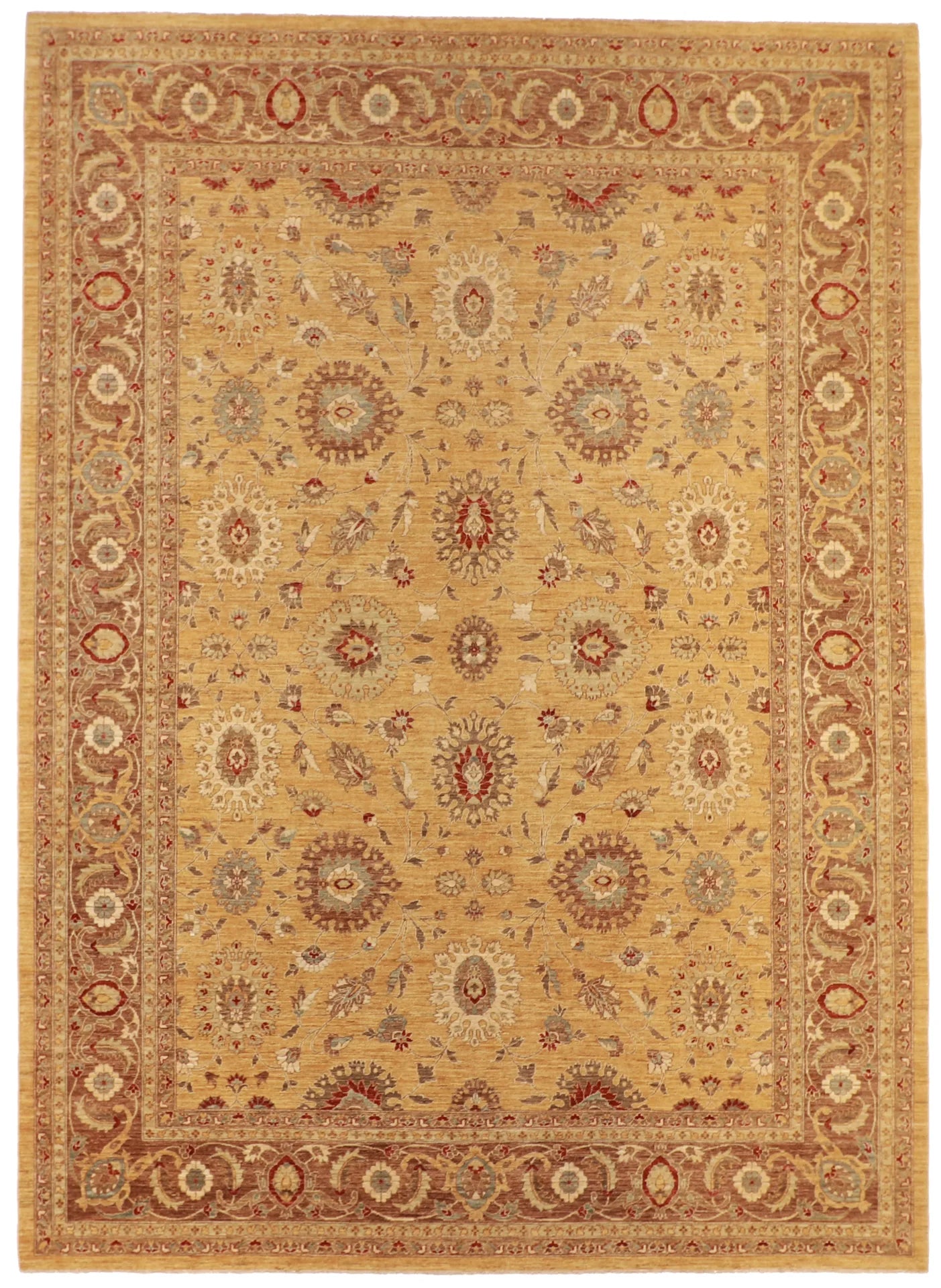 9.10 x 13.10 - Mashad Fine All Over Rectangle - Finest Hand-Knotted Quality Wool — 56392