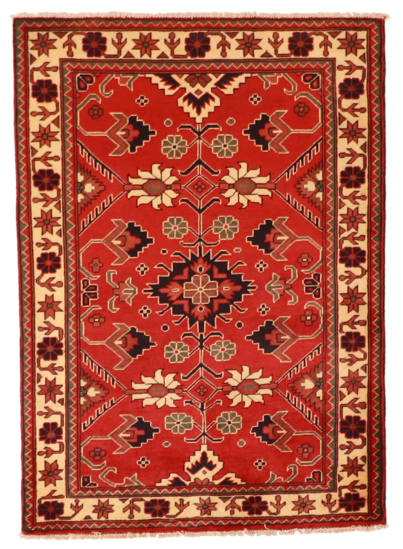 3.3 x 4.9 - Malayer Wool All Over Rectangle - Finest Hand-Knotted Quality Wool — 57089