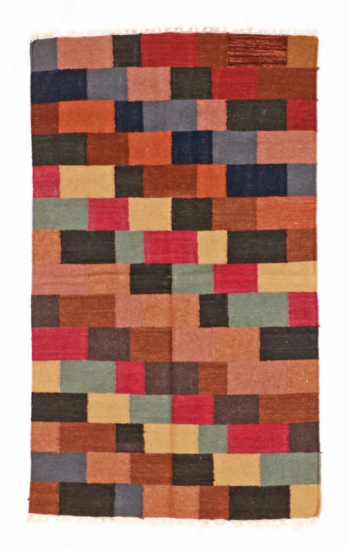 3 x 5.1 - Navajo Wool Kilim Rectangle - Finest Hand-Made Quality Wool — 57357