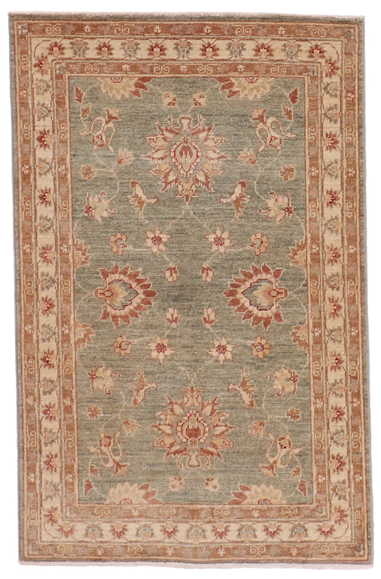 3.3 x 4.11 - Sarab Wool Geometric Rectangle - Finest Hand-Knotted Quality Wool — 57569