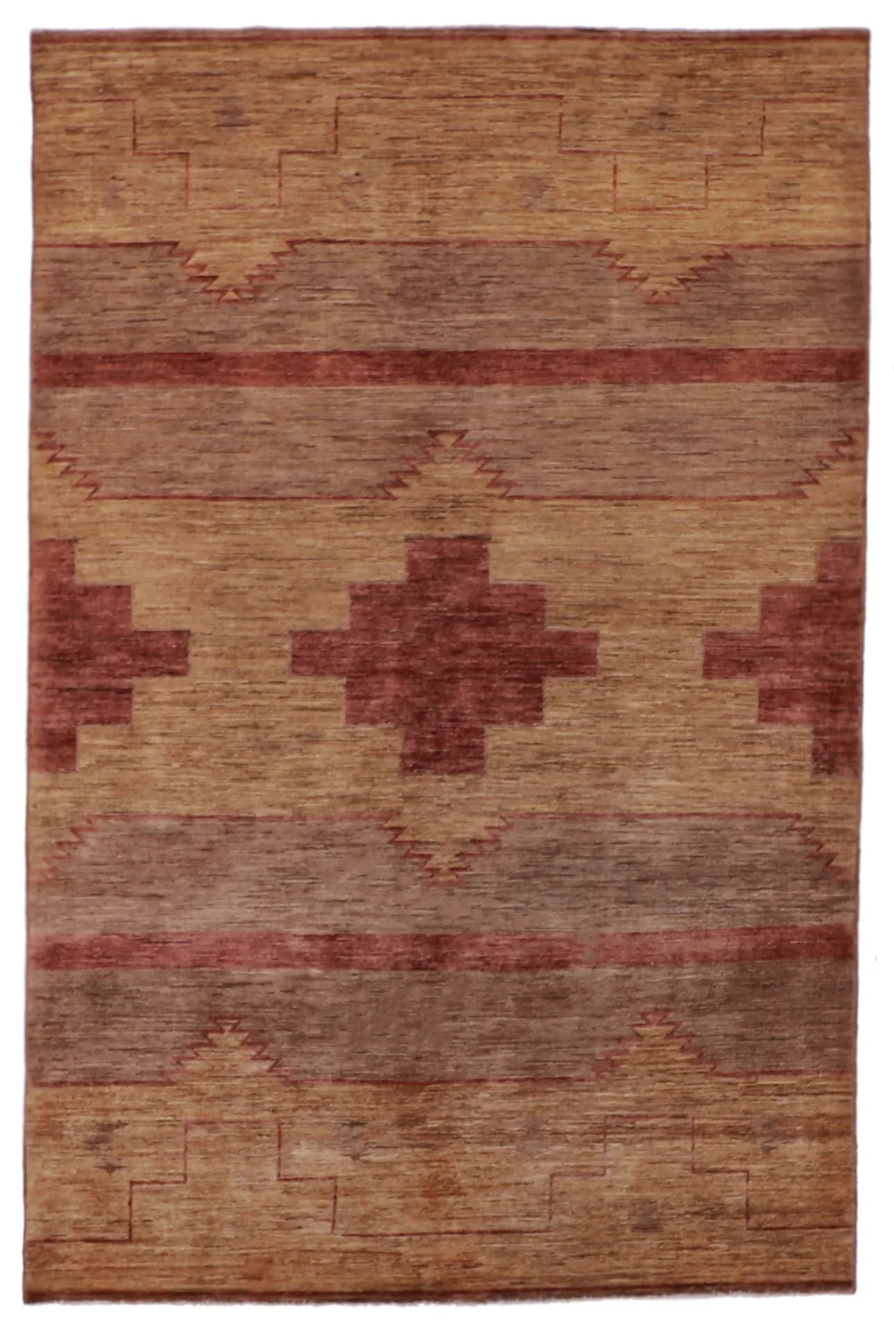 5.10 x 9 - Mountain Modern Wool All Over Rectangle - Hand Woven Rug — 58020
