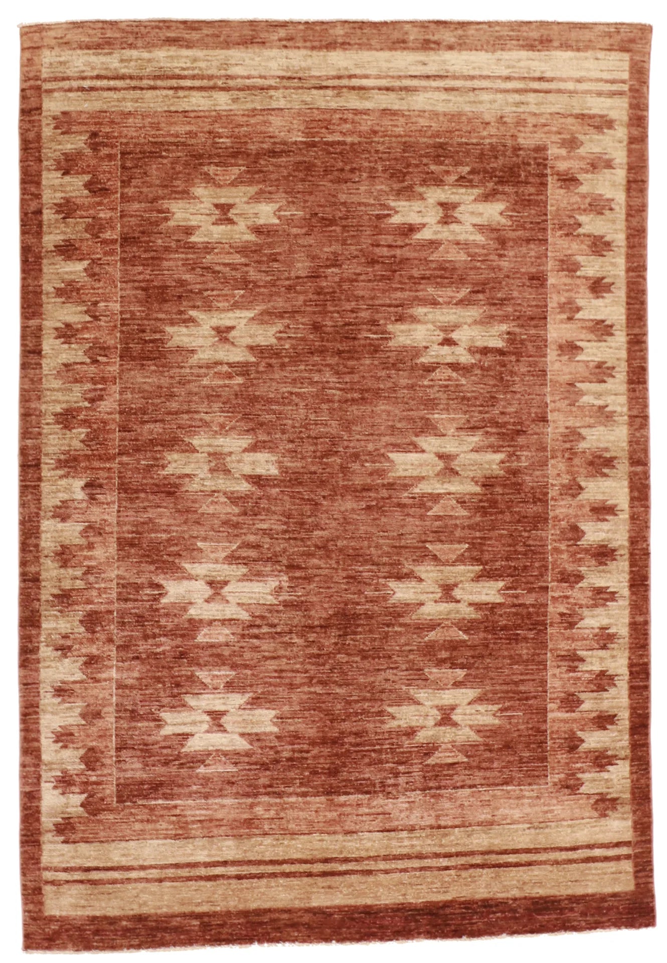 W 4.6 - L 6.6 - Navajo Fine All Over Rectangle - Hand Woven Rug - 58044