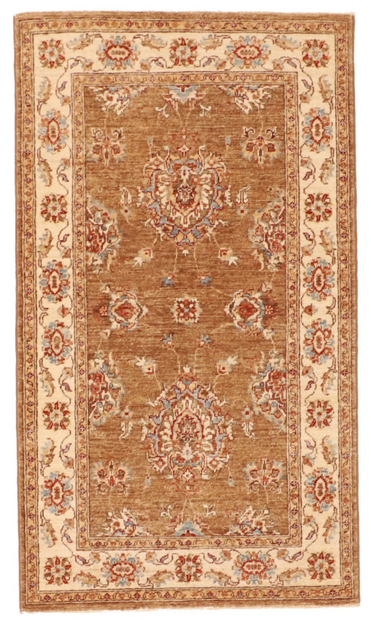 W 2.1 - L 5 - Isfahan Wool All Over Rectangle - Finest Hand-Knotted Quality Wool - 58086