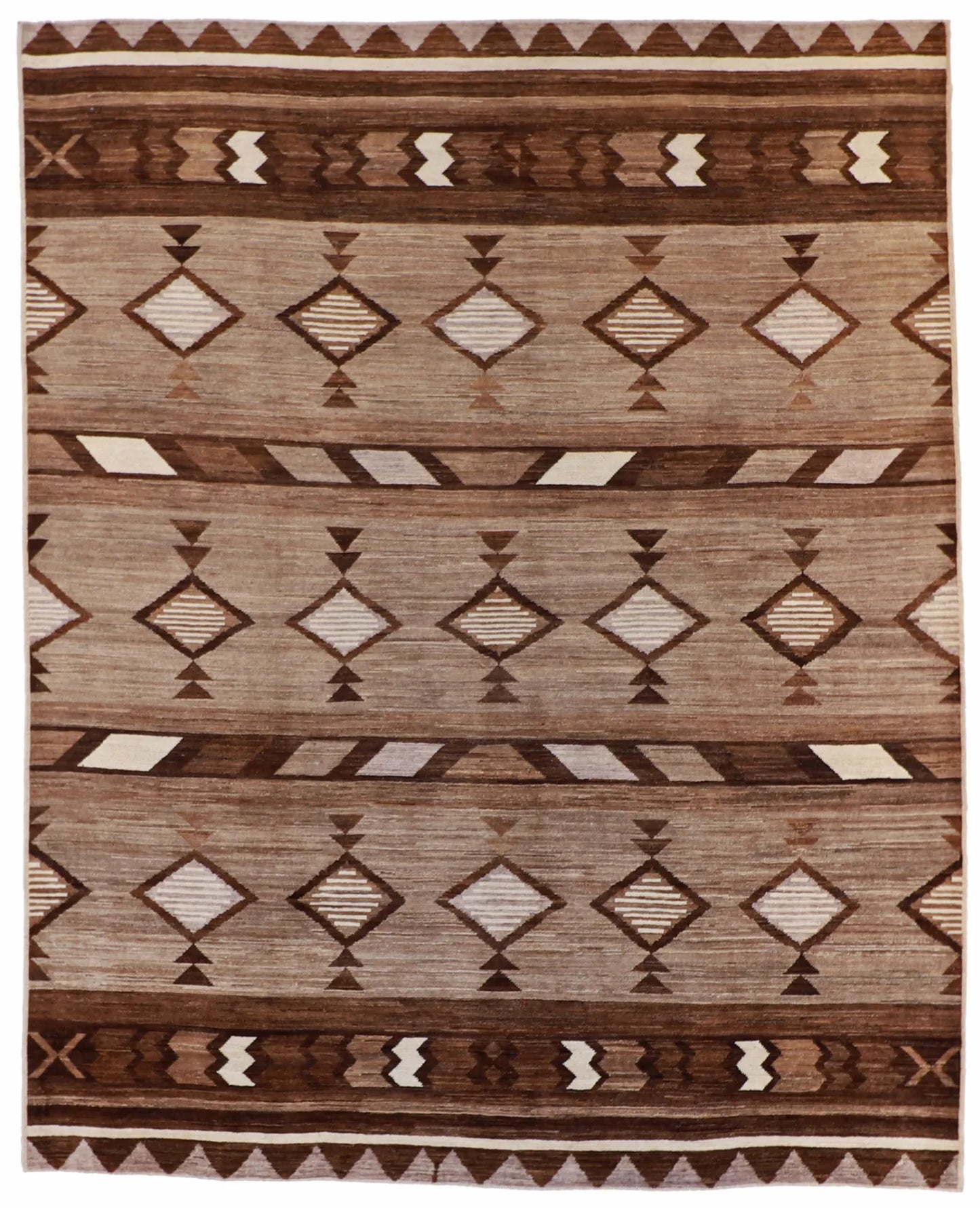 8 x 10 - Mountain Modern Wool Western Rectangle - Finest Hand-Knotted Quality Wool — 58154