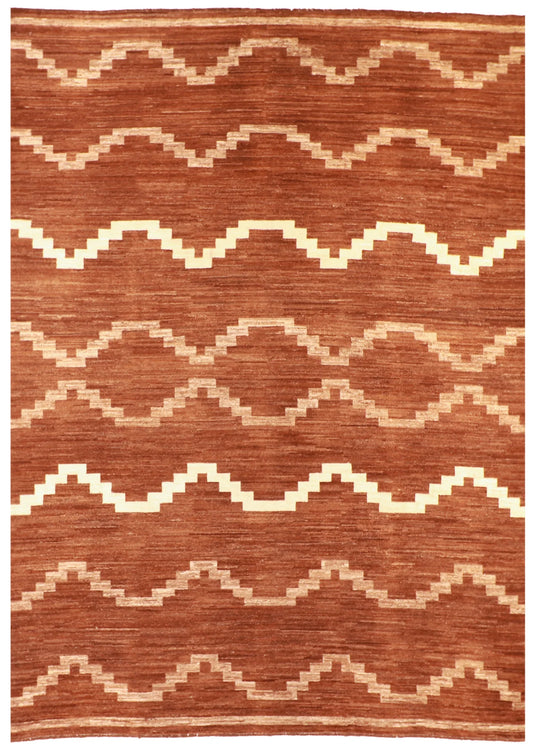 10.3 x 14 - Mountain Modern Wool Western Rectangle - Finest Hand-Knotted Quality Wool — 58160