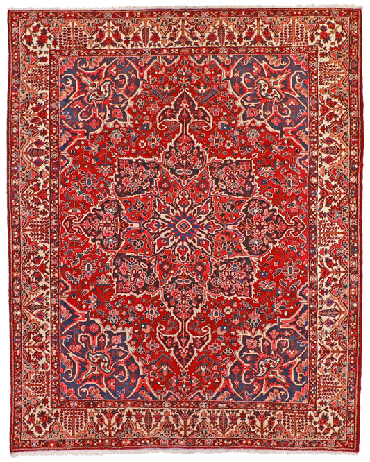 10.2 x 12.10 - Bakhtiarie Fine/Wool Floral Rectangle - Finest Hand-Knotted Quality Wool — 58333