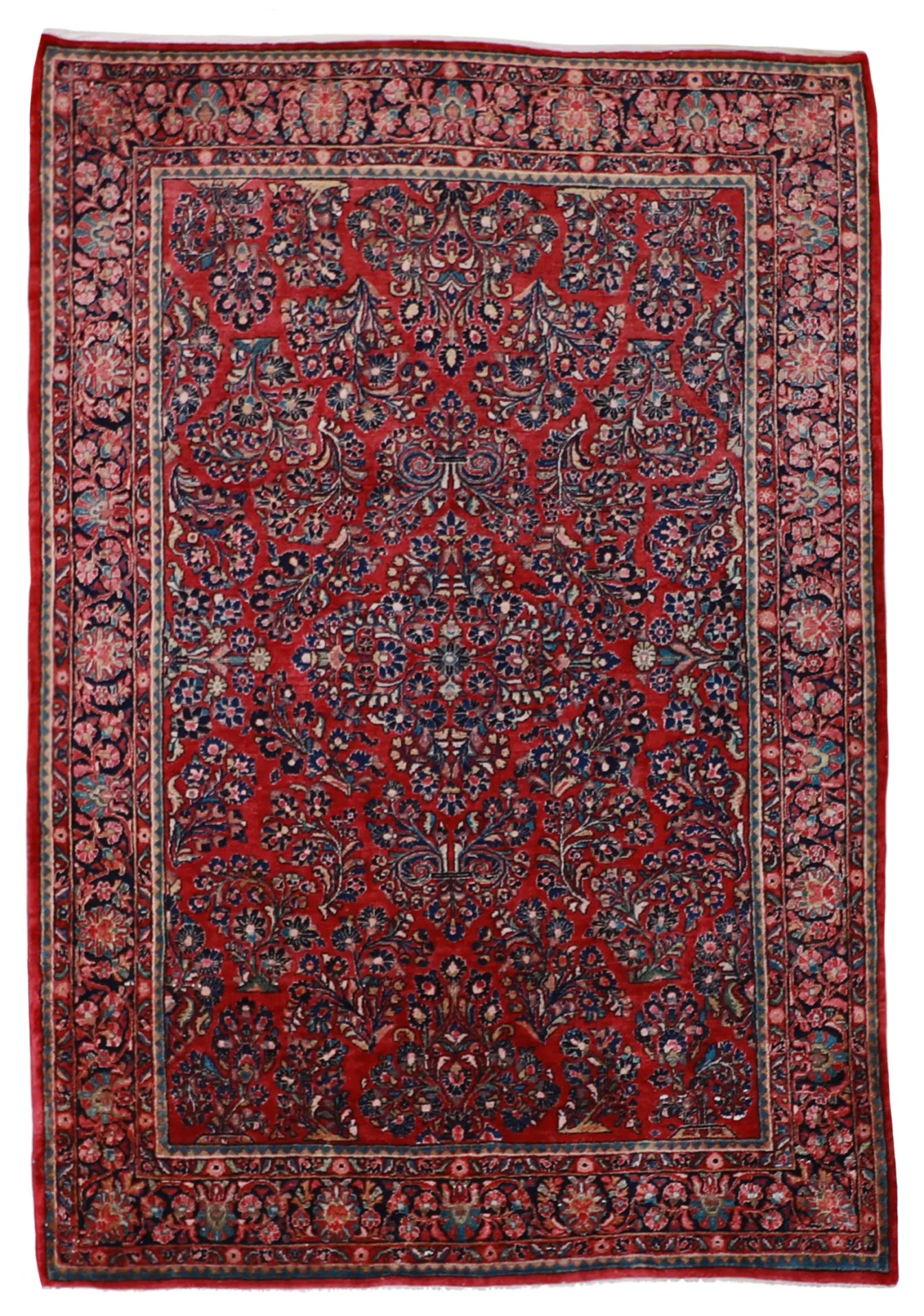 6.2 x 9 - Sarouk Wool Traditional Rectangle - Finest Hand-Knotted Quality Wool — 58334