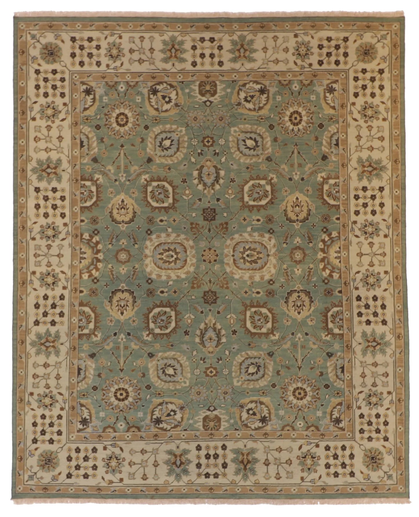 8 x 10 - Mahal Wool Traditional Rectangle - Finest Hand-Knotted Quality Wool — 58418