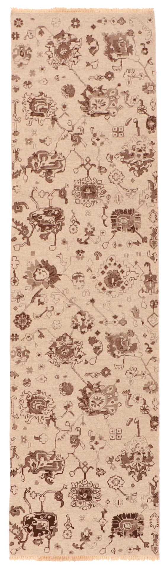 2.8 x 9.10 - Mahal Fine/Wool Floral Rectangle - Finest Hand-Made Quality Wool - 58780