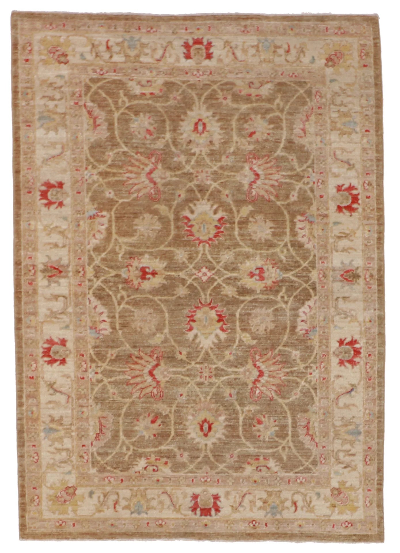 4 x 5.10 - Mahal Fine/Wool All Over Rectangle - Hand Woven Rug — 59500
