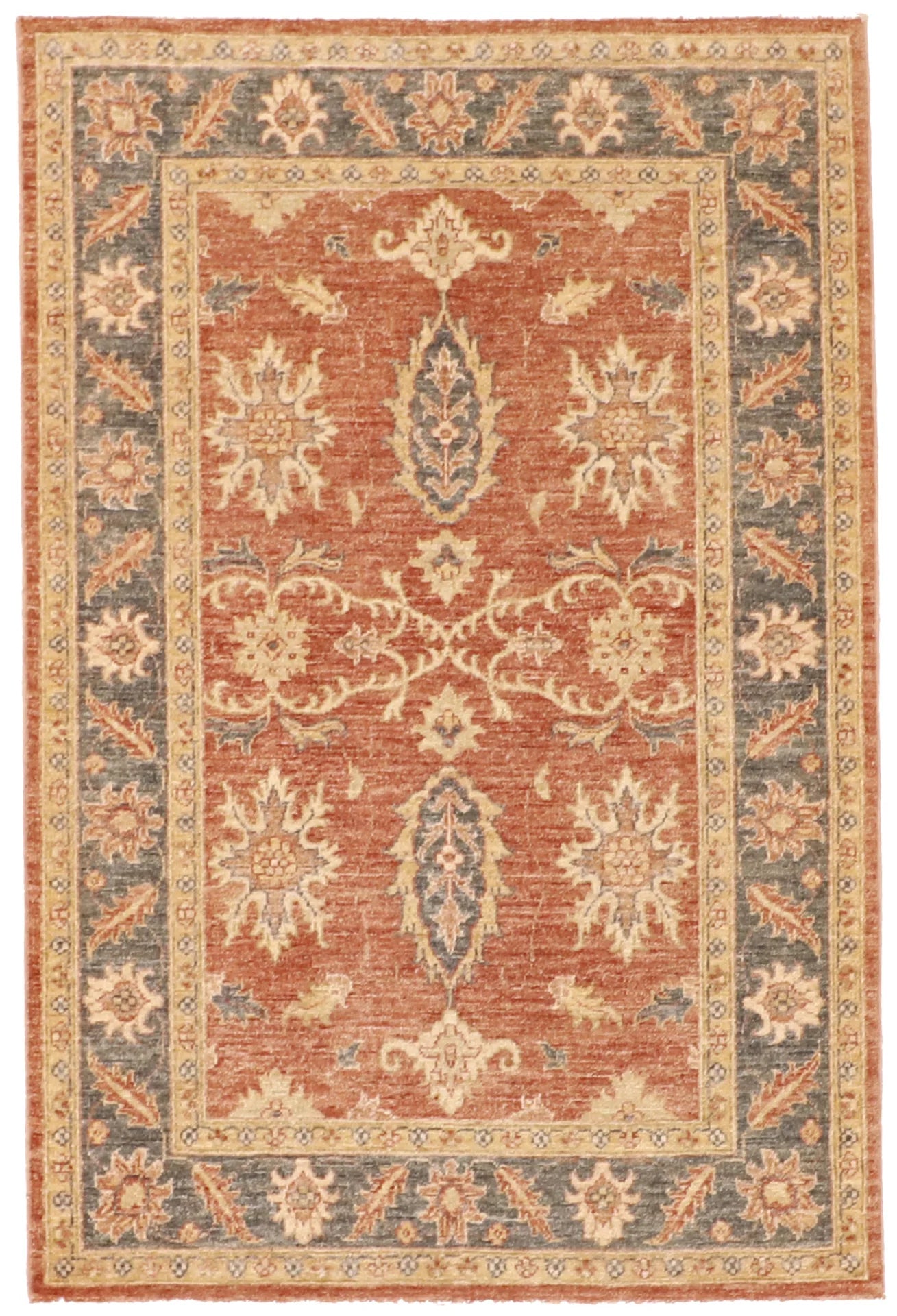 3.4 x 5 - Kerman Wool All Over Rectangle - Finest Hand-Knotted Quality Wool — 59503