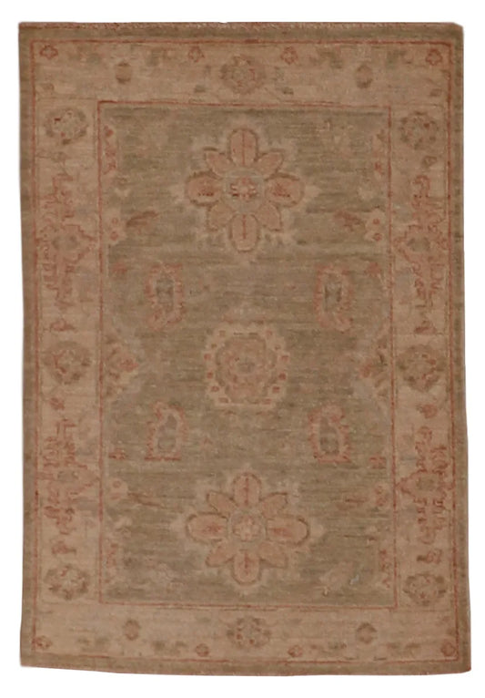 2 x 3 - Tabriz Fine/Wool All Over Rectangle - Finest Hand-Knotted Quality Wool - 59511