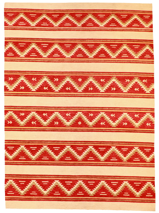 10.1 x 13.10 - Mountain Modern Wool Western Rectangle - Finest Hand-Knotted Quality Wool — 59520