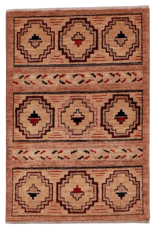 2.2 x 3.3 - Mountain Modern Fine/Wool All Over Rectangle - Finest Hand-Knotted Quality Wool β 59533