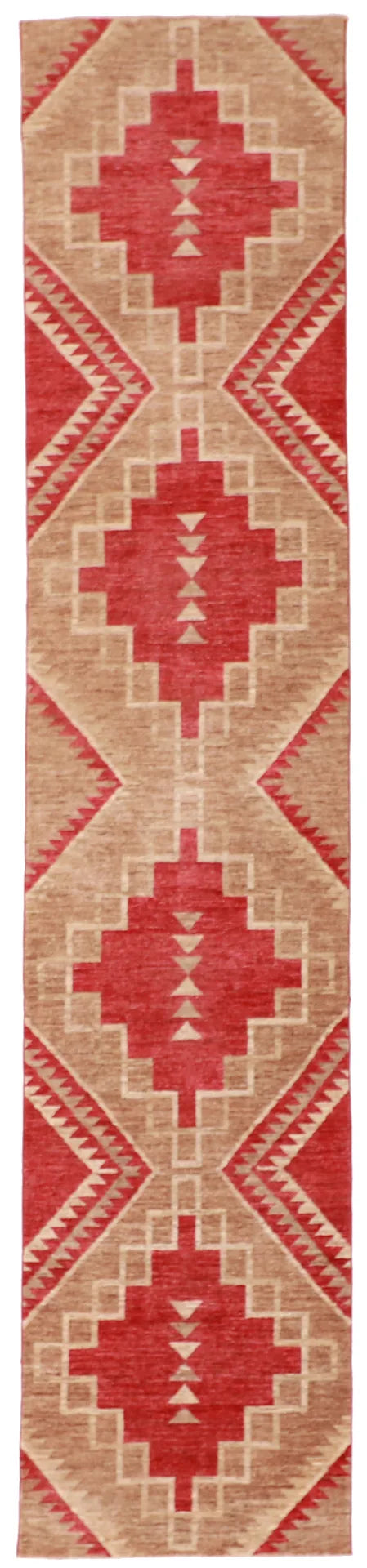 2.8 x 12.10 - Navajo Fine/Wool All Over Rectangle - Finest Hand-Knotted Quality Wool — 59540