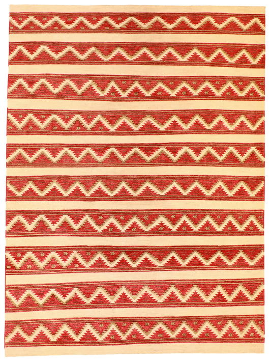 10.1 x 13.8 - Mountain Modern Wool Western Rectangle - Finest Hand-Knotted Quality Wool — 59600