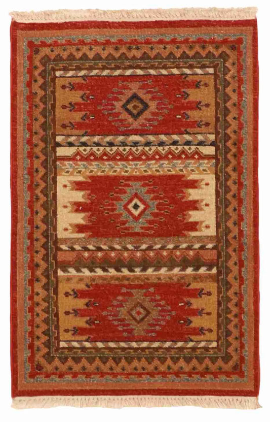 2 x 3 - Mountain Modern Fine/Wool All Over Rectangle - Finest Hand-Knotted Quality Wool — 59986